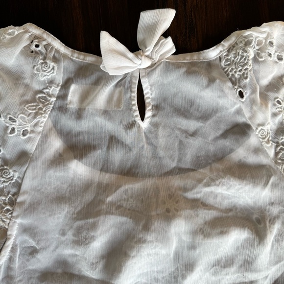 Abercrombie & Fitch White Embroidered Blouse - Picture 5 of 9